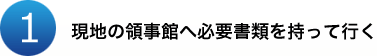 1.現地の領事館へ必要書類を持って行く